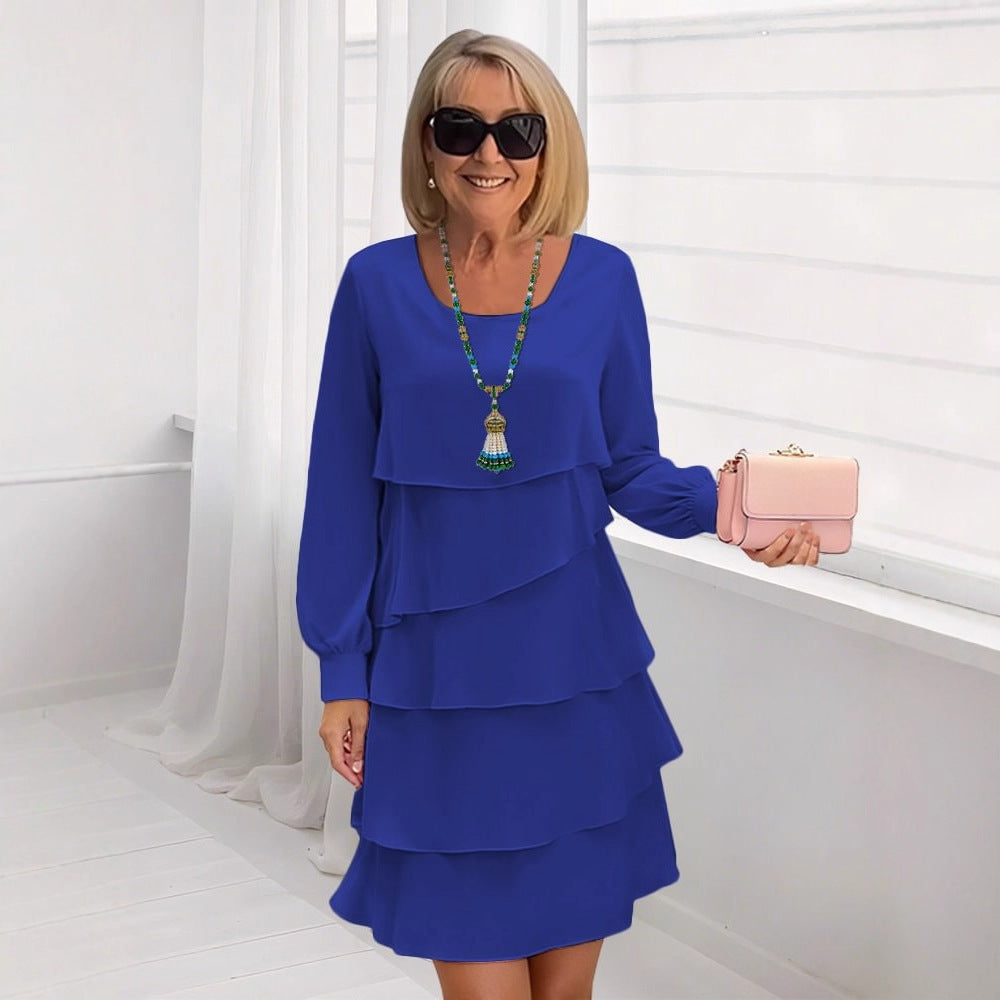 Women Cerulean-Colored Layered Dresses Lune London