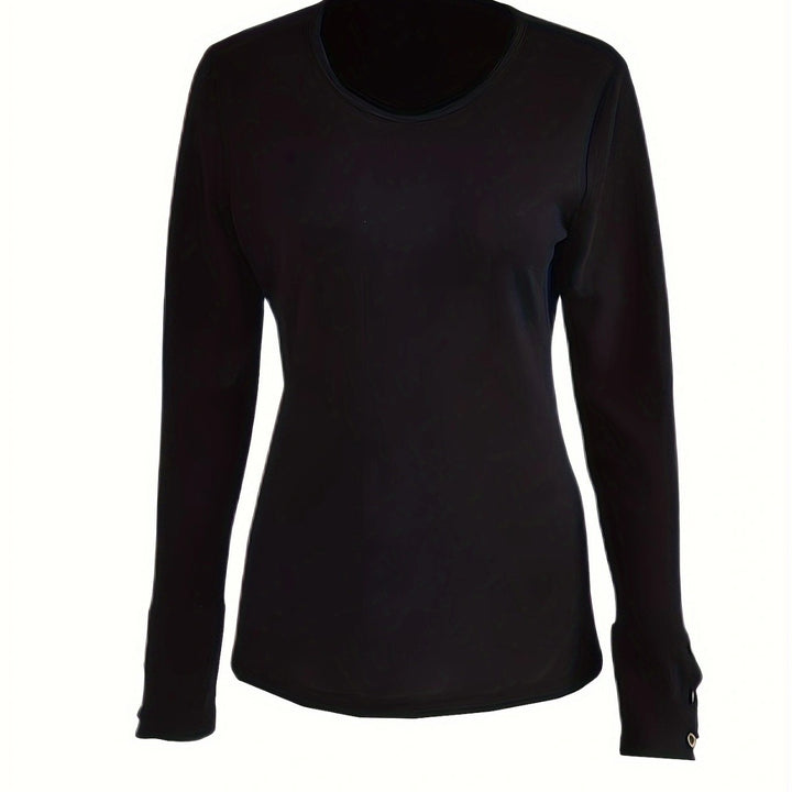 Women's long sleeve t-shirt with elegant buttons Lune London