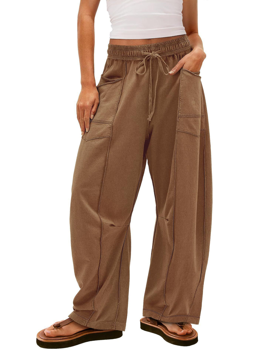Ladies Comfortable Leisure Pants with Side Pockets Lune London