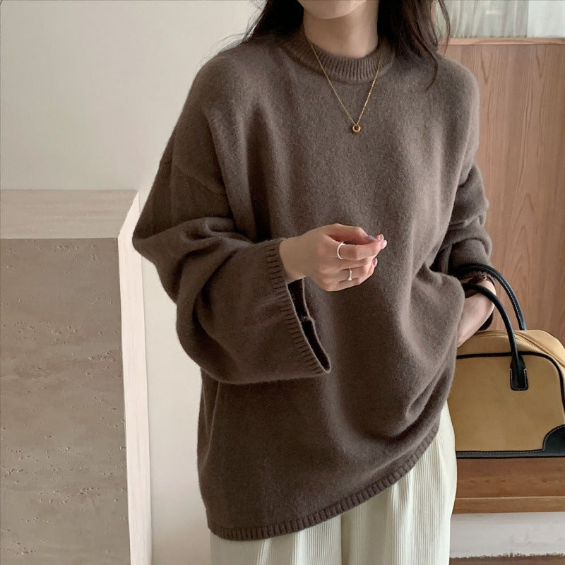 Pull en tricot surdimensionné pour femmes avec coupe large et matériau fin Chic & Stil