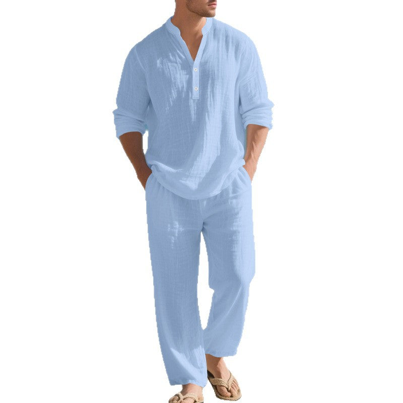 Men's leisure set with long sleeve shirt and comfortable joggers Lune London