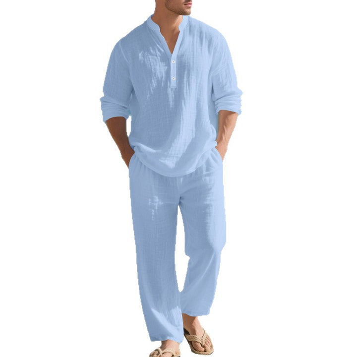 Men's leisure set with long sleeve shirt and comfortable joggers Lune London