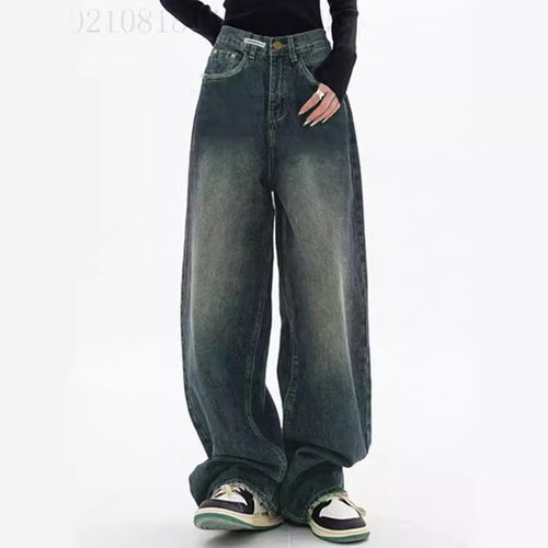 Ladies wide High-Waist Jeans Lune London