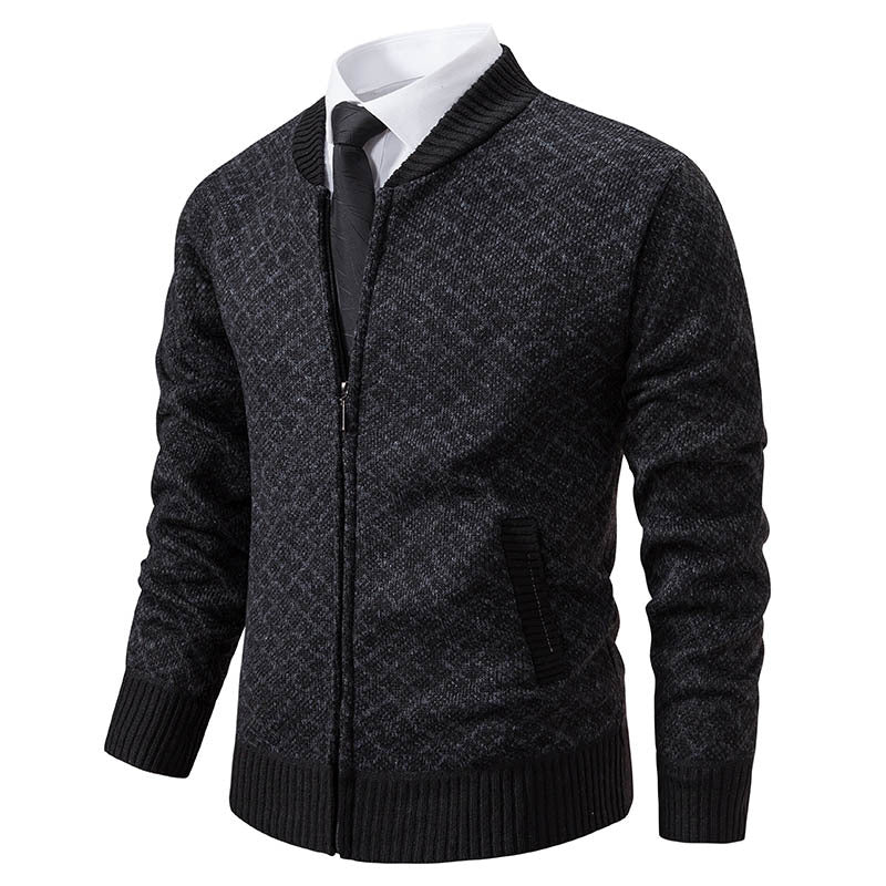 Lune London | Men's cardigan with modern zip closure and textured design