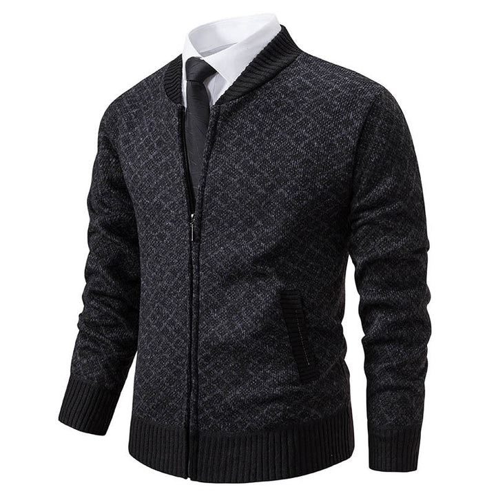 Lune London | Men's cardigan with modern zip closure and textured design