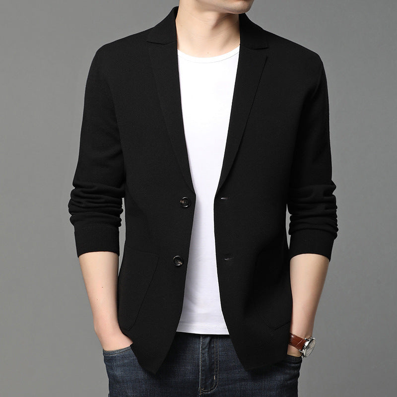 Men's knit blazer with stylish button details and practical pockets Lune London