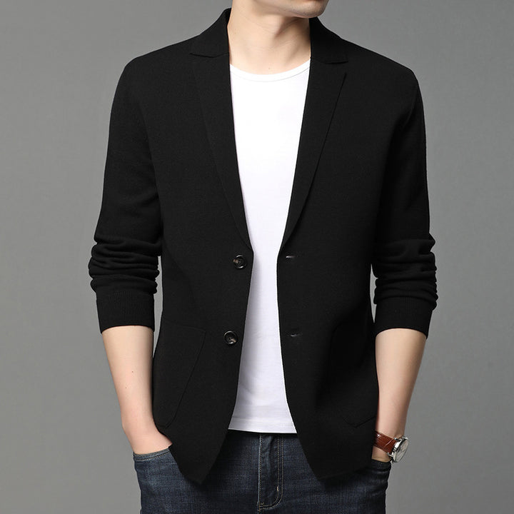 Men's knit blazer with stylish button details and practical pockets Lune London