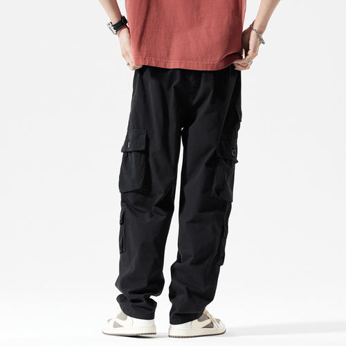 Pantalon cargo pour hommes avec plusieurs poches et taille élastique Lune London