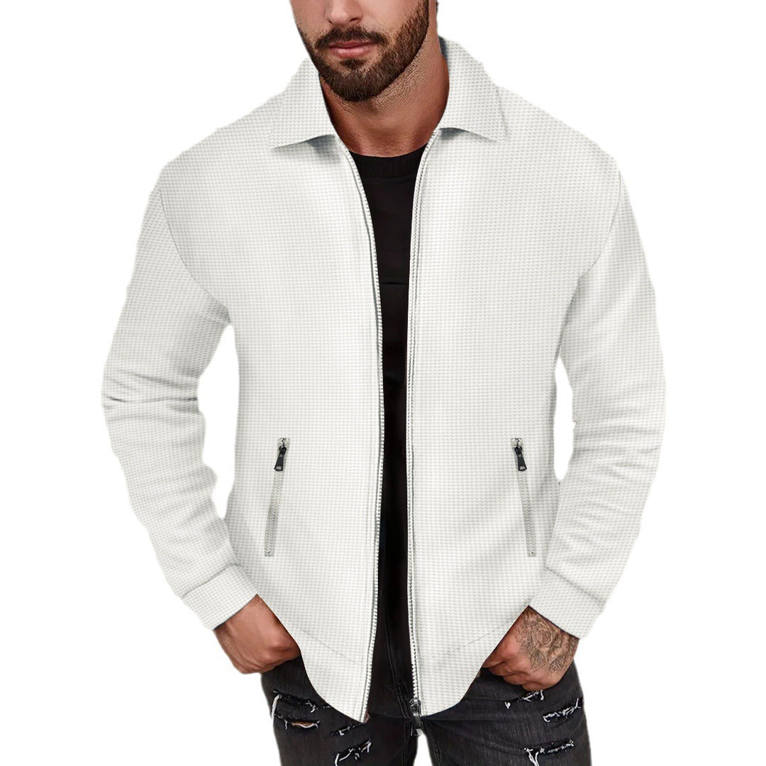 Trendy jacket for men with textured design and side zip pockets Lune London