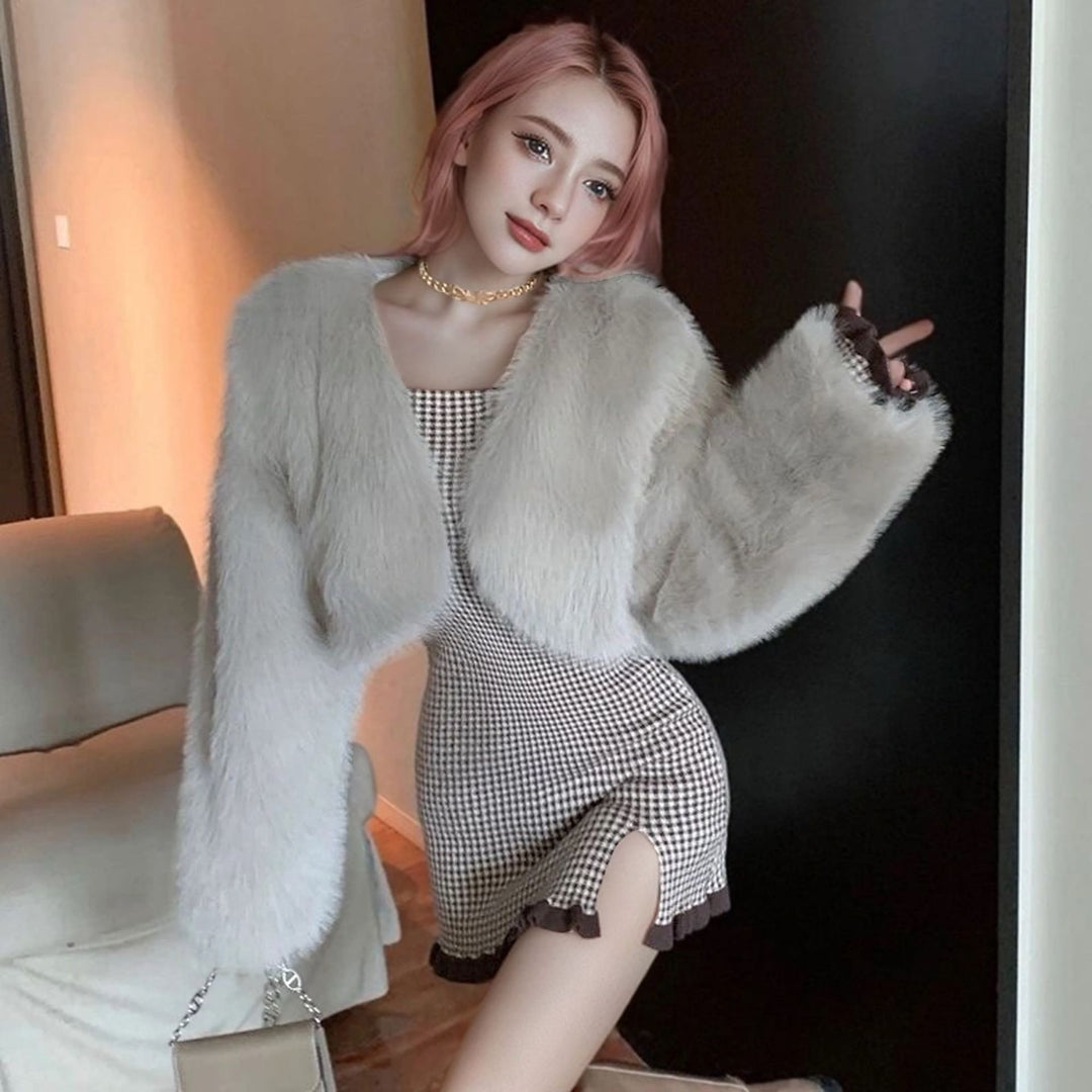 Women's oversized fleece jacket with wide sleeves Lune London