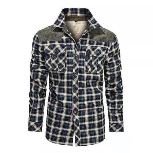 Men's flannel shirt with fleece lining and practical chest pockets Lune London