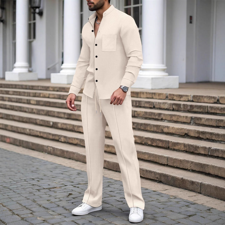 Elegant plaid pants for men with matching shirt Lune London