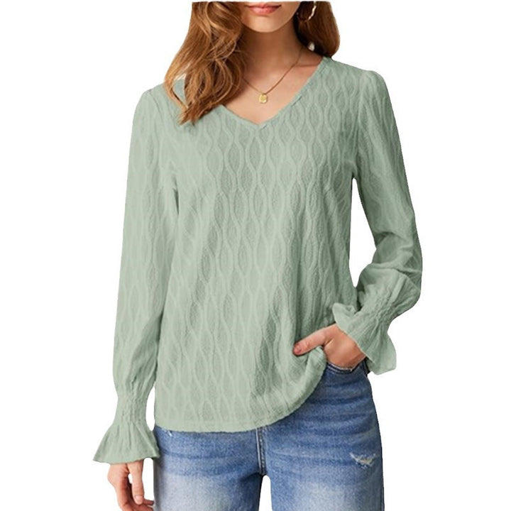 Blouse for women with V-neck and voluminous sleeves Lune London