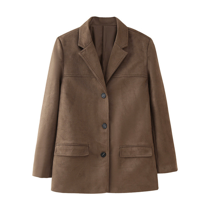 Ladies Elegant Suede Blazer Lune London
