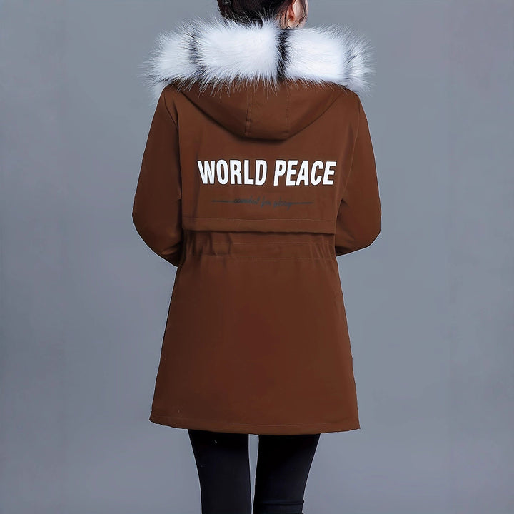 Insulated leisure jacket for women with removable faux fur collar Lune London