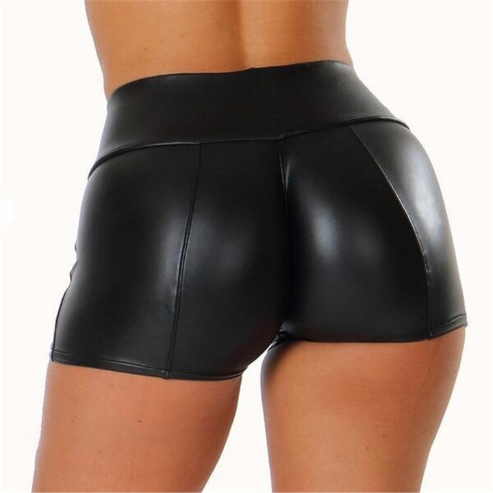 Shiny high-waisted sports shorts for women Lune London