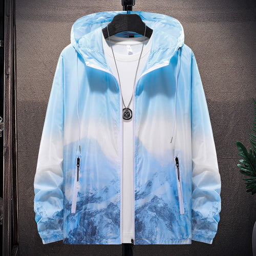 Lightweight jacket for men, windproof and waterproof, with adjustable hood and reflective details Lune London