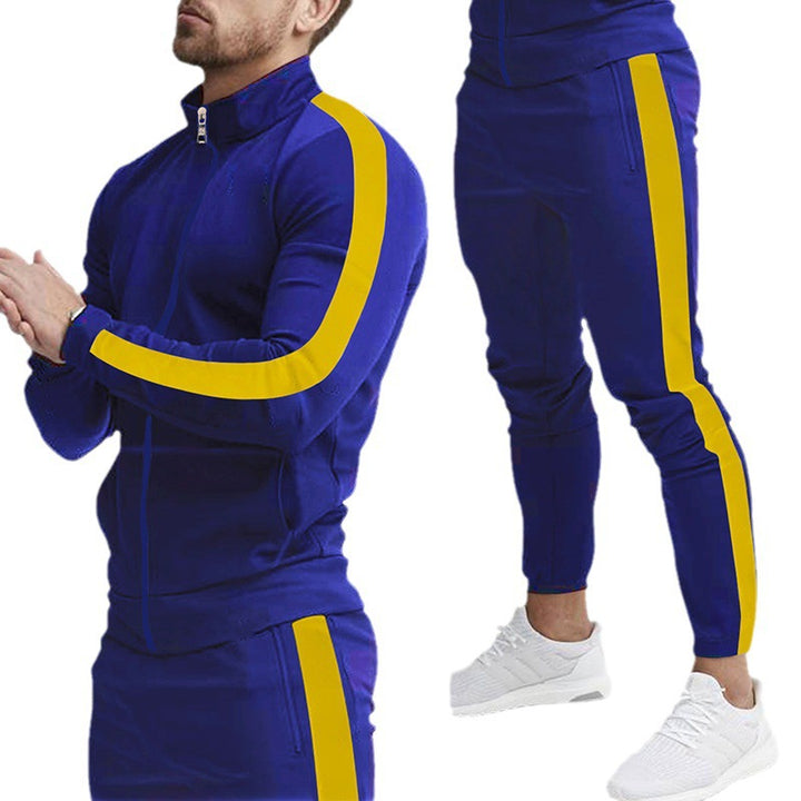 Men's sports suit with zipper and side stripe Lune London