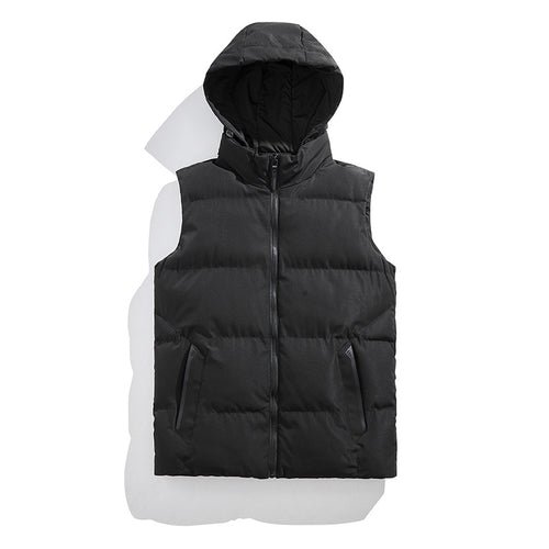 Ladies quilted thermal insulating vest with removable hood Lune London