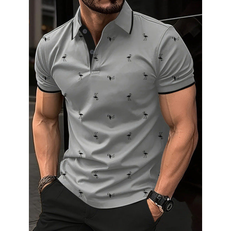 Lune London men's printed leisure polo shirt