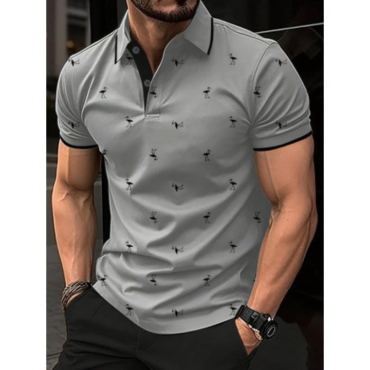Lune London men's printed leisure polo shirt