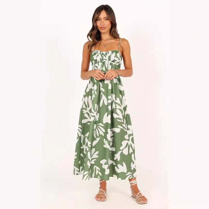 Ladies Floral Maxi Dress Fluid Lune London