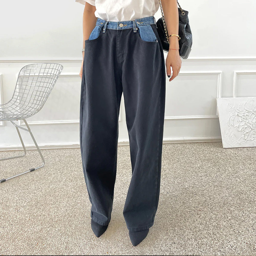 Women High Waist Cargo Jeans with Denim Details Lune London