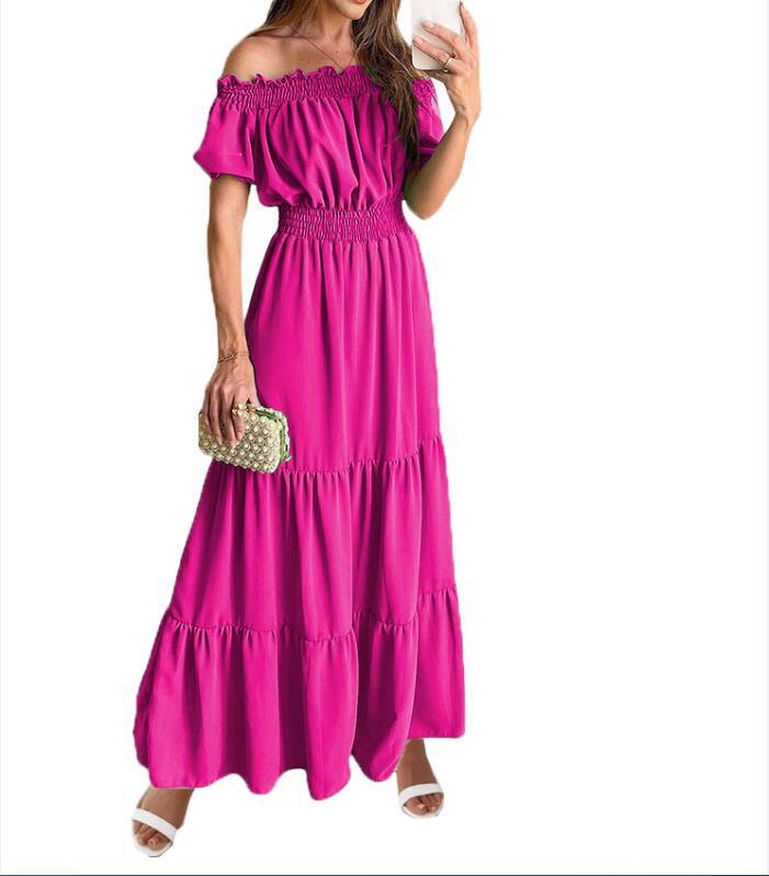 Off-Shoulder Chic Ruffle Maxi Dress