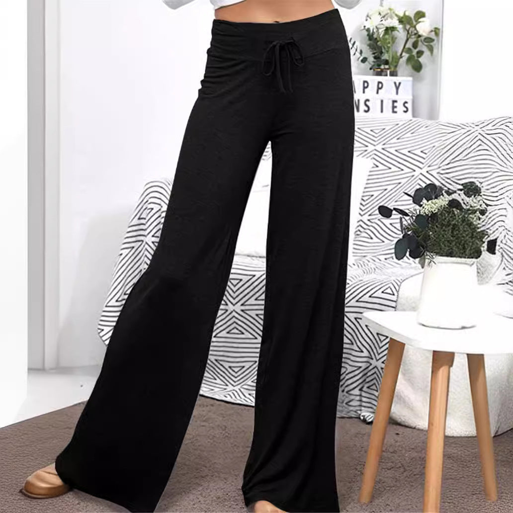 Loose leisure trousers for women with elastic waistband and adjustable drawstring Lune London
