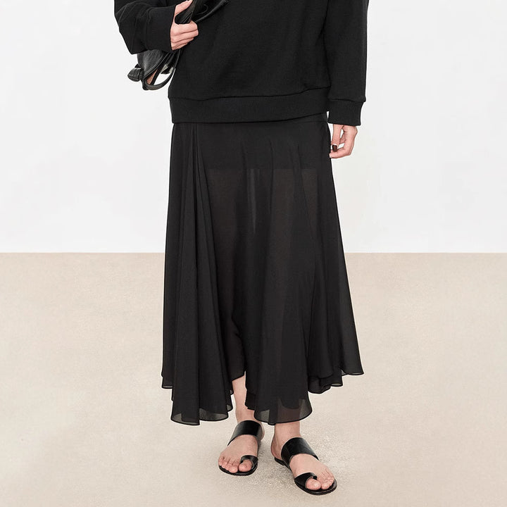Jupe maxi élégante pour femmes avec coupe asymétrique Chic & Stil
