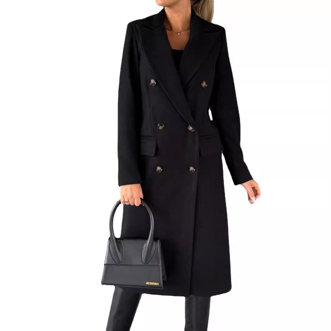 Ladies Elegant Fitted Blazer with Double-Breasted Lune London