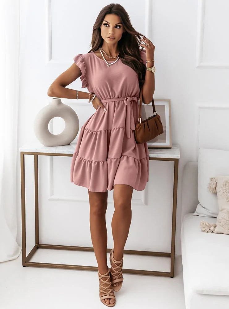 Lune London ruffled tulle mini dress