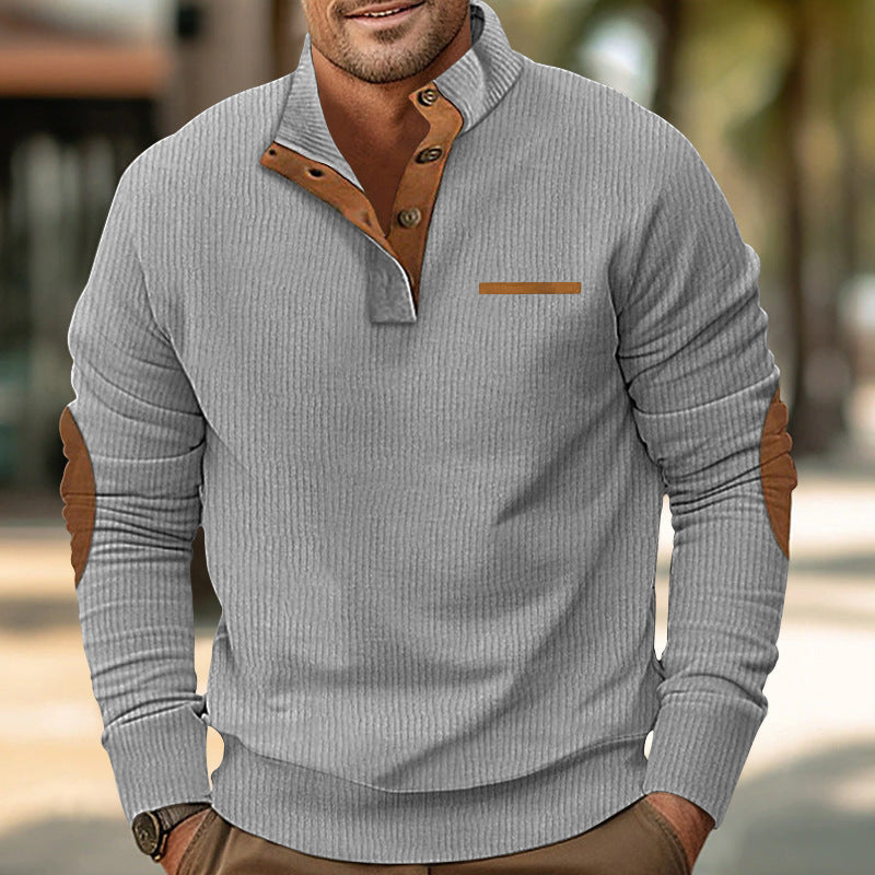 Men's Knit Sweater with Contrasting Design Elements Lune London