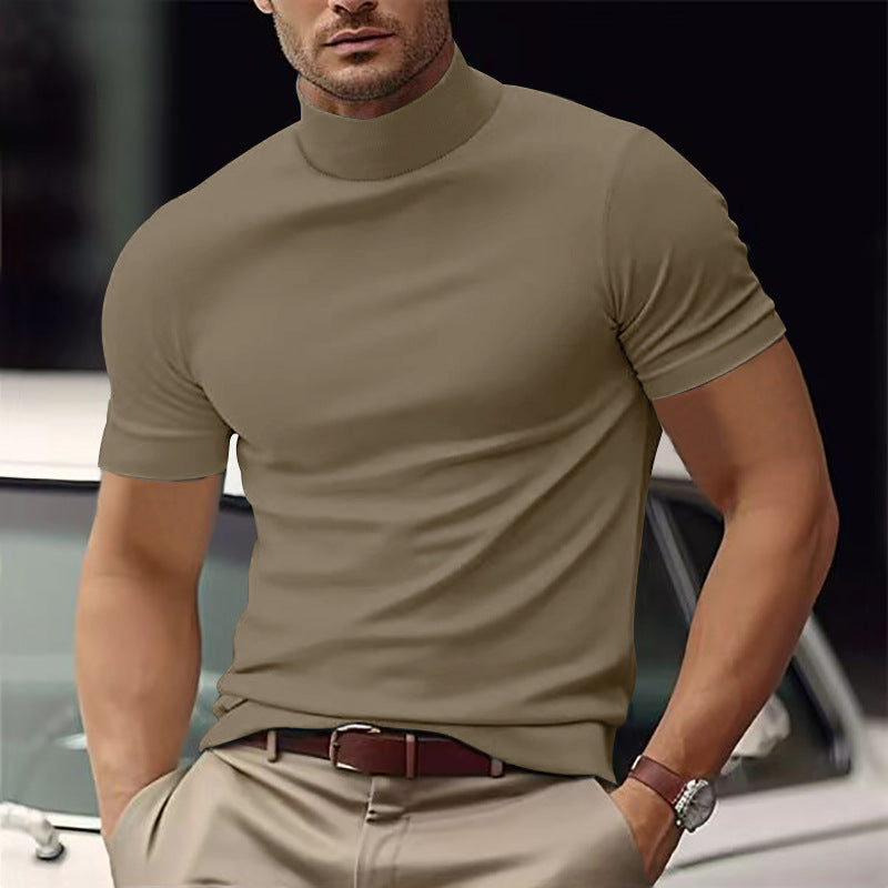 Men's Short Sleeve Turtleneck T-Shirt Lune London