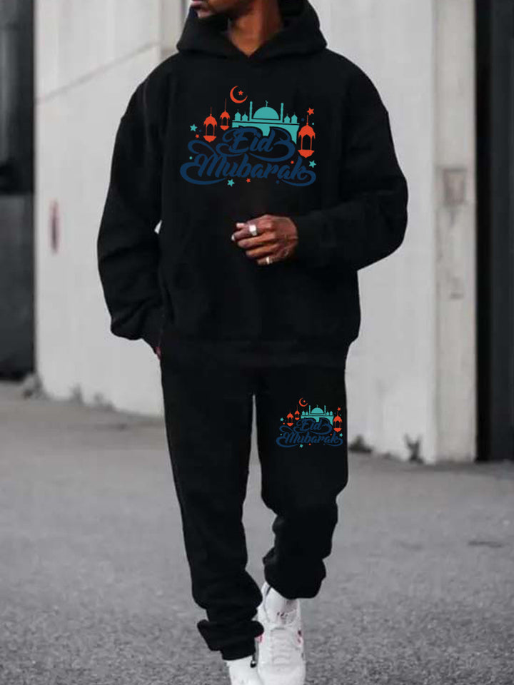 Ladies' hoodie and jogger set with festive pattern Lune London
