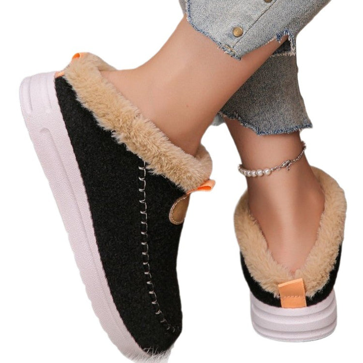 Fluffy slippers for women with non-slip sole and cozy lining Lune London