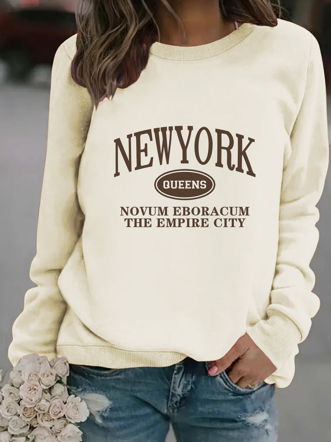 Sweatshirt pour femmes avec une stylisation de New Yorker