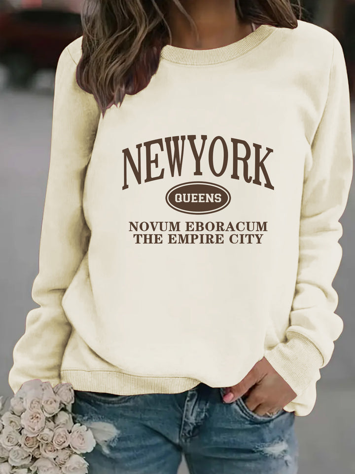 Sweatshirt pour femmes avec une stylisation de New Yorker