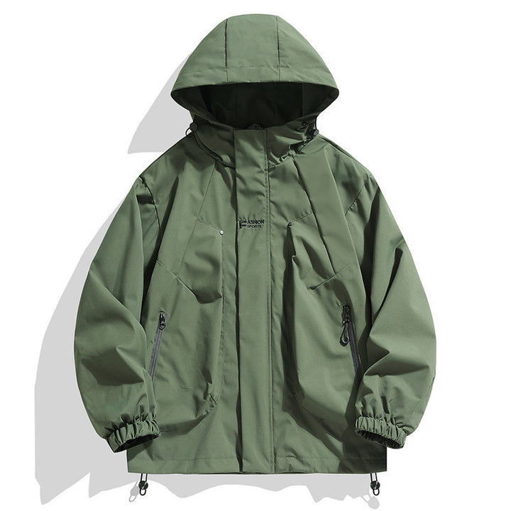 Veste de sport imperméable pour hommes avec capuche ajustable Chic und Stil