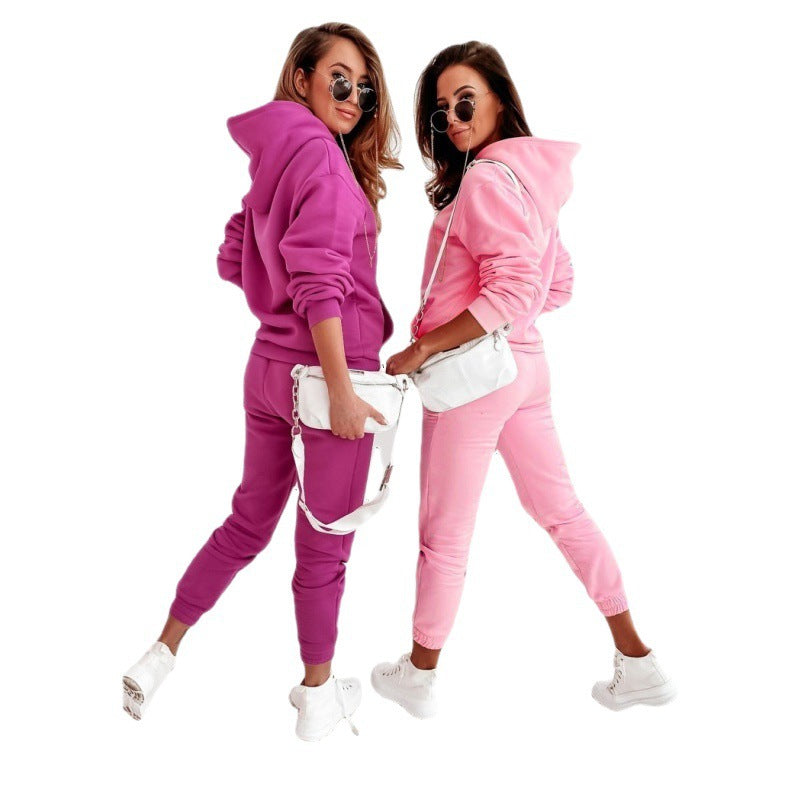 Ladies Sporty Loungewear Set with Hood Lune London
