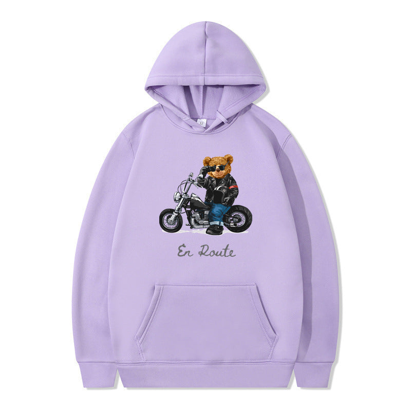 Women's hoodie with unique bear design and casual fit Lune London
