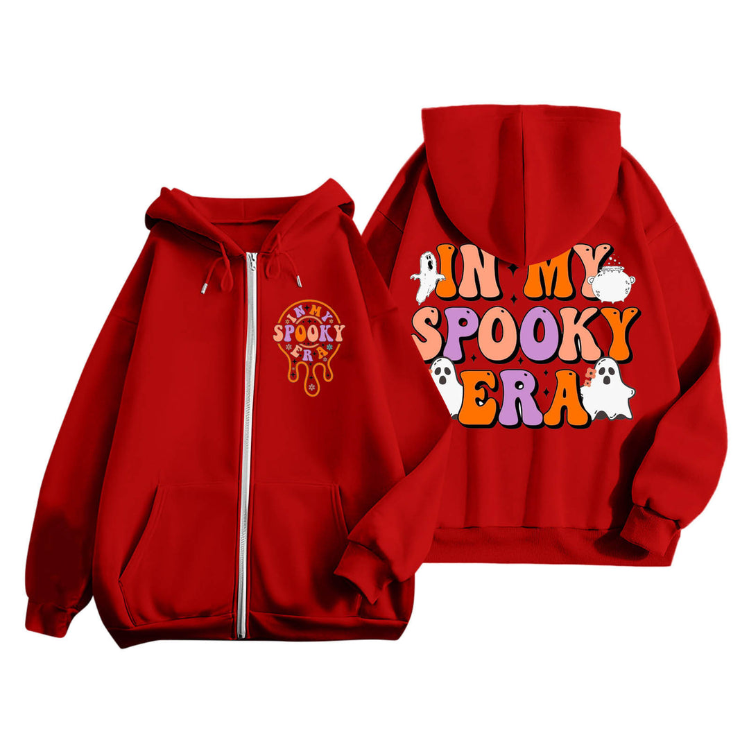 Hoodie pour femmes avec imprimé effrayant et poches kangourou Chic & Stil