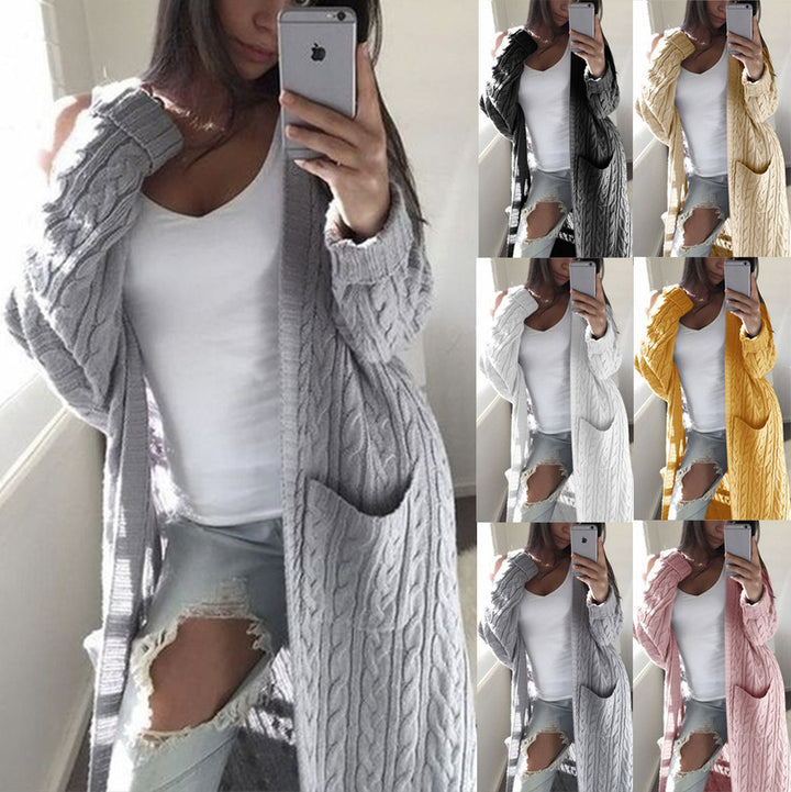 Oversized women's knitted relief cardigan Lune London