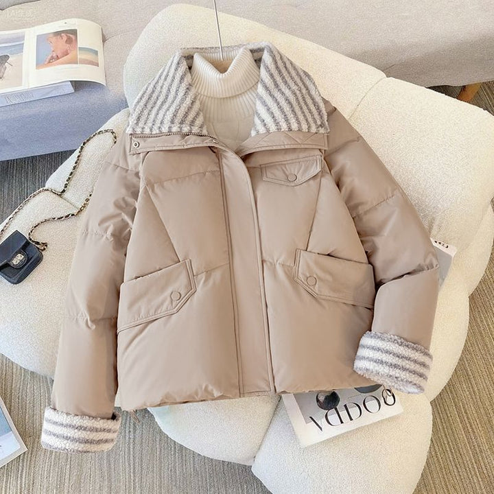 Veste d'hiver tendance pour femmes avec un col conçu avec soin Chic & Stil