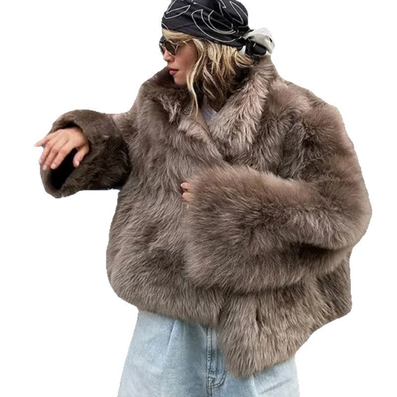 Ladies Luxury Faux Fur Jacket Lune London