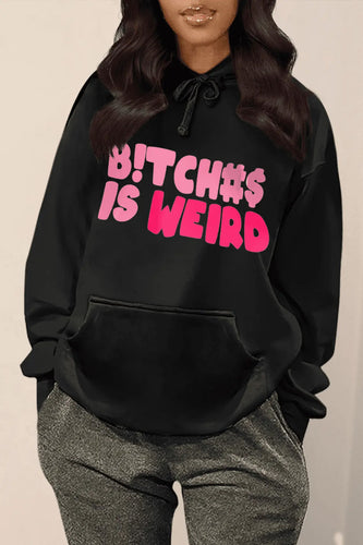 Hooded sweatshirt for women with catchy inscription Lune London