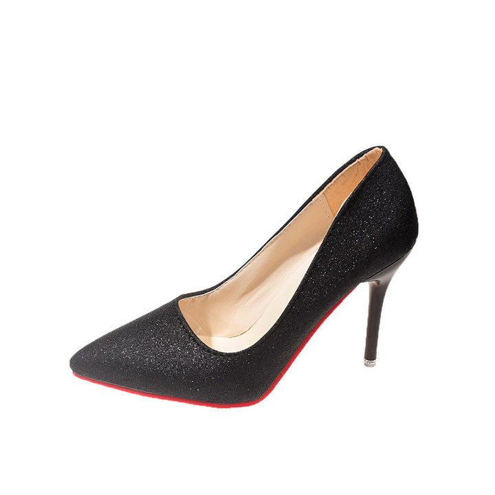 Ladies Sparkling Heels with a sleek pointed toe design and a non-slip insole Lune London