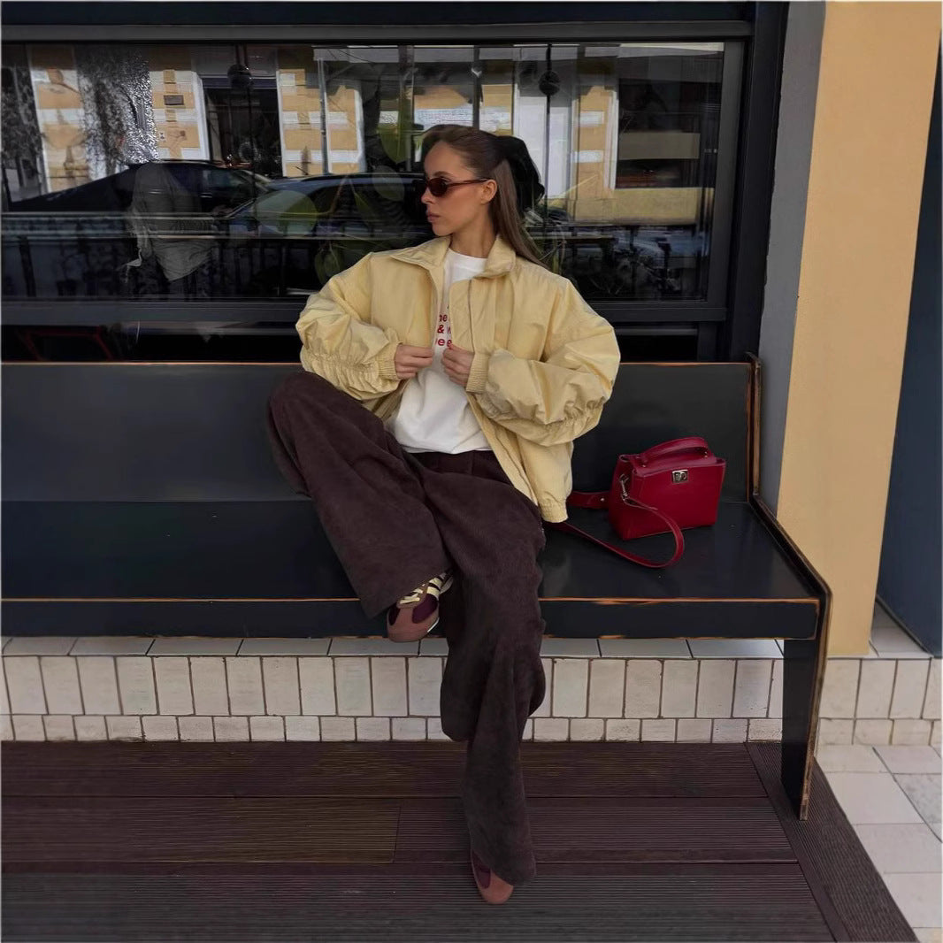 Casual windbreaker jacket for women with voluminous sleeves and elastic cuffs Lune London