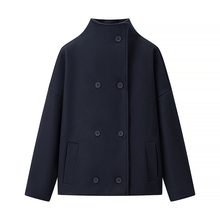 Ladies fashion jacket with high collar and double-breasted Lune London