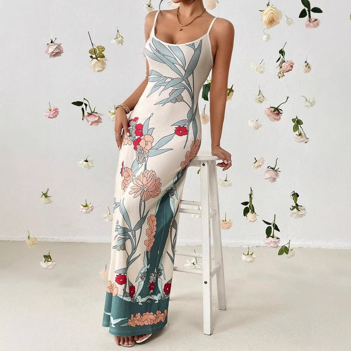 Lune London spaghetti strap floral maxi dress